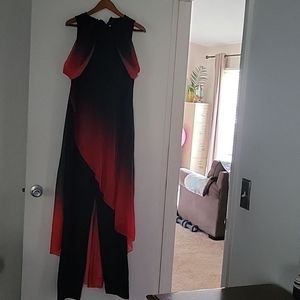 One piece jumpsuit with train